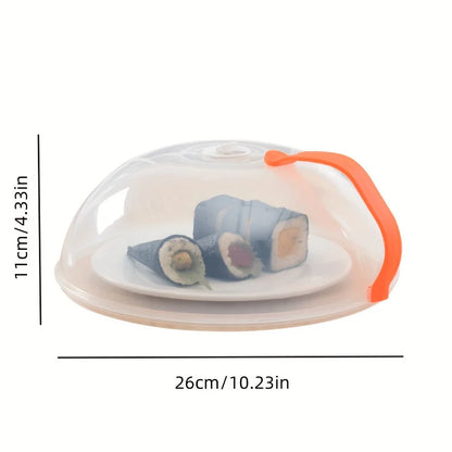 1pc Microwave Food Cover - Splash Proof With Steam Vents & Handle Easy Grip Kitchen Bowl Tray Cover | 24-hour Shipping