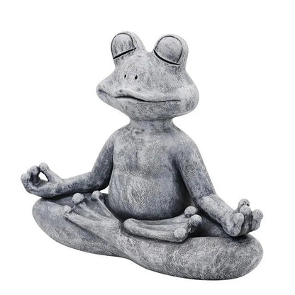 ZenFrog – Mediterende haveskulptur i form af en frø til fred i indendørs og udendørs omgivelser