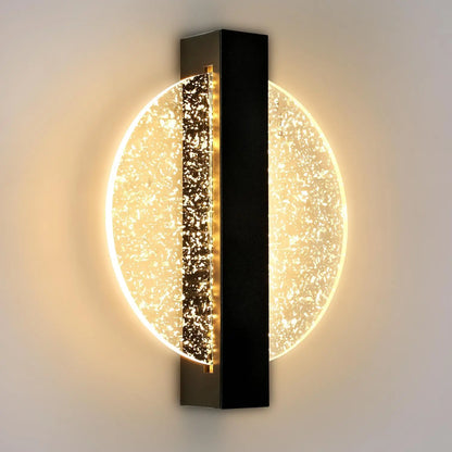 LumaLeaf Rundes Wandpaneel – Moderne LED-Wandleuchte mit silbernem Blatt & warmem Licht (3500 K)