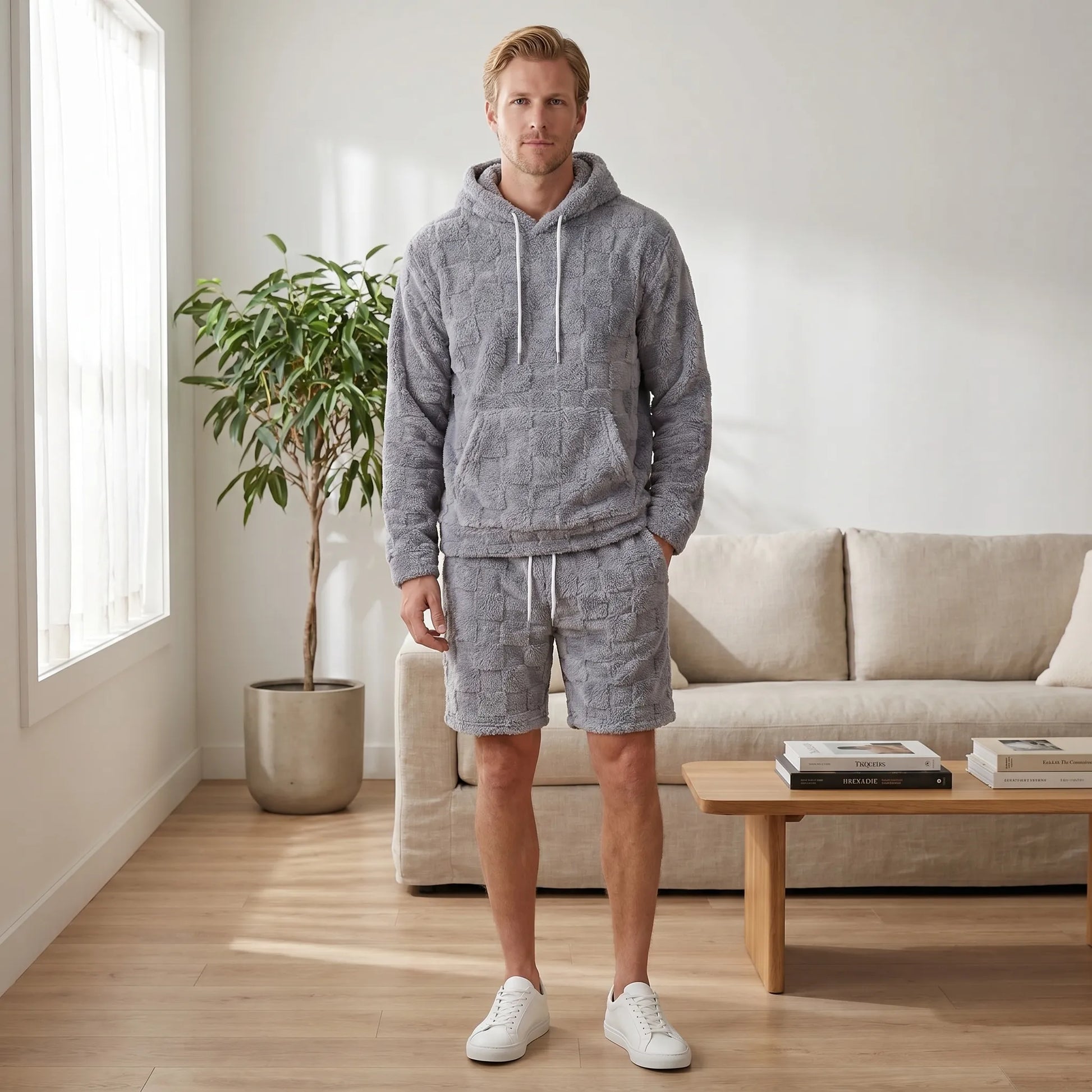 Sæt herre | Sommersæt med hoodie og shorts