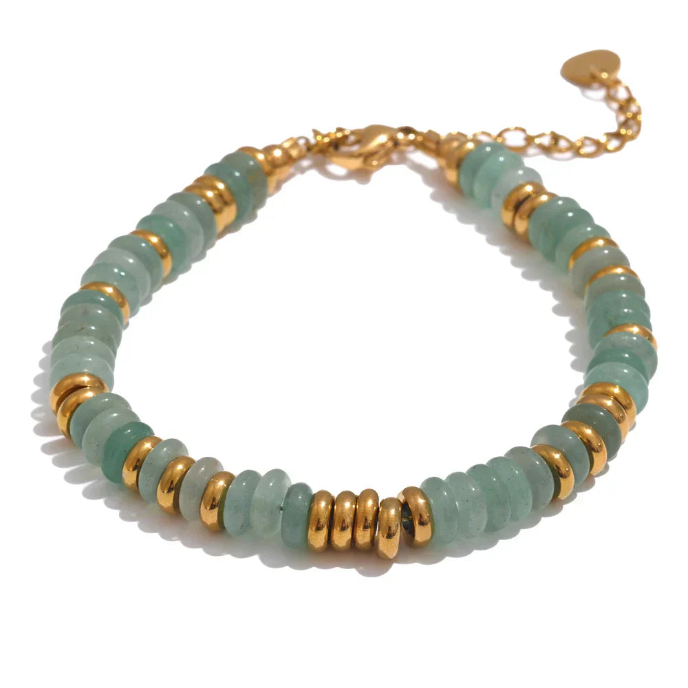 Sylvia Colorful Natural Stone Beaded Bracelet – Boho Chic Jewelry | Huna Jewelry