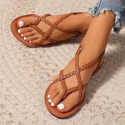 Sandali Donna | Fascette Intrecciate & Stile Boho Flat