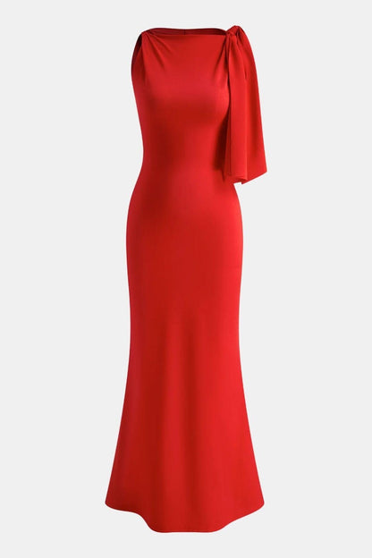 Sandara – Beloved Knotted Sleeveless Long Dress