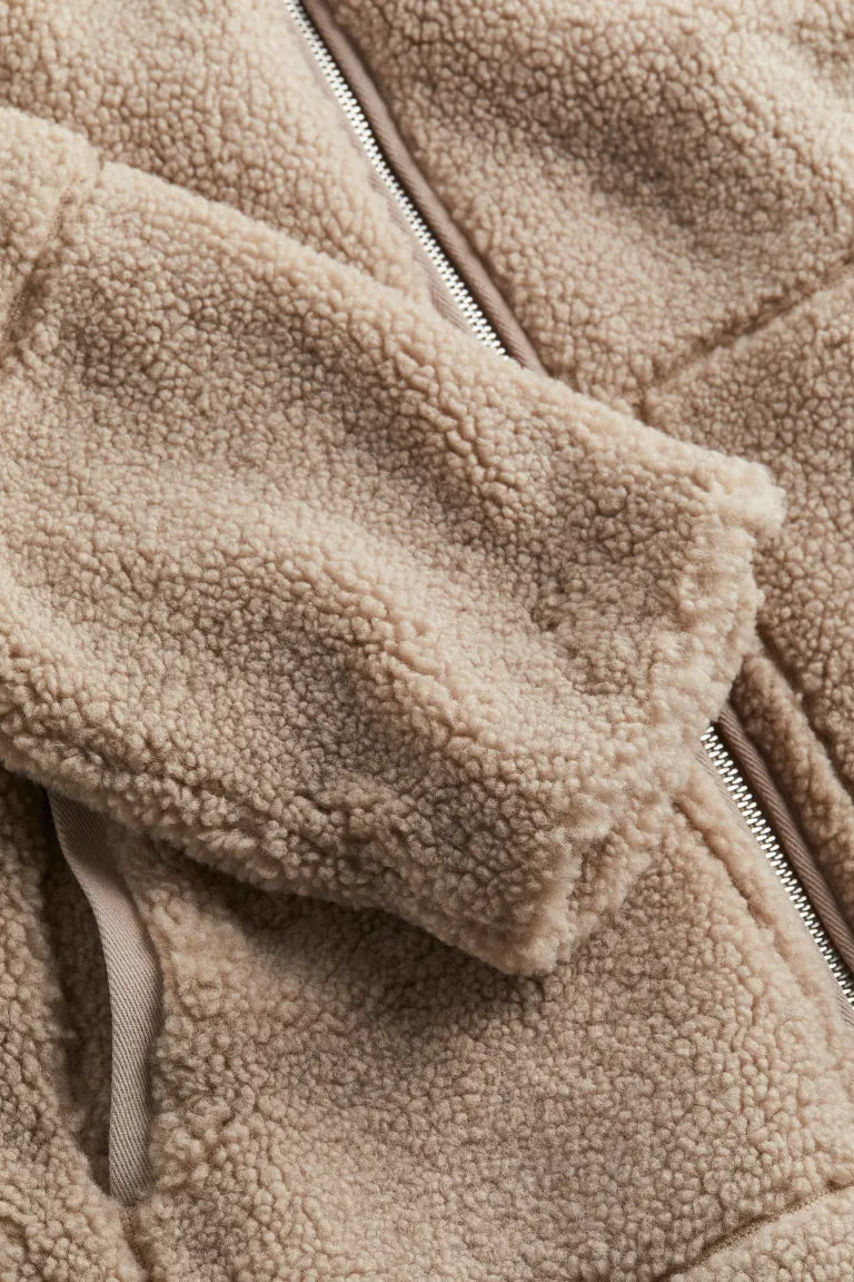 Sarah | Teddy Coat with Zipper