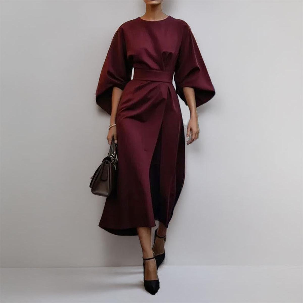 Catherine | Robe Maxi avec Manches Kimono
