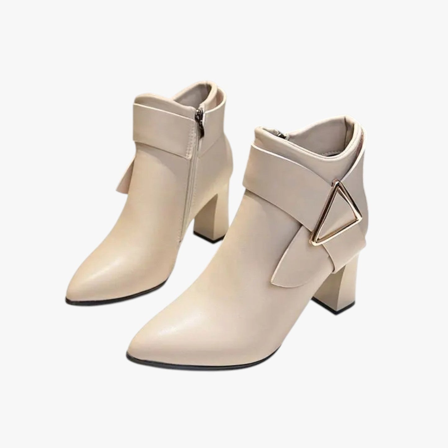 Wasserdichte Stiefeletten mit Absatz: Eleganz und Komfort für jede Saison Beige