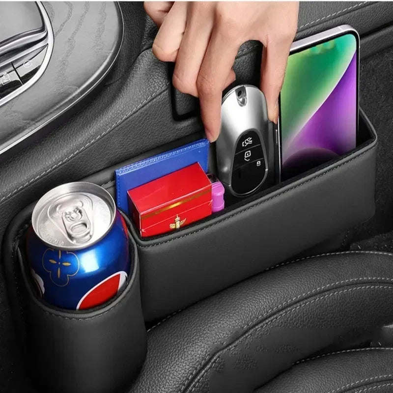 Luxora Car Seat Organizer with Cup Holder - Multifunctional Front Seat Storage Solution