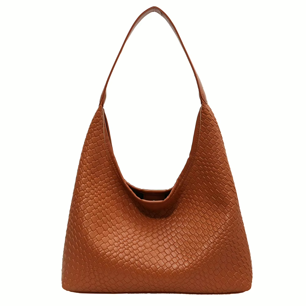 Livia Woven Tote | Vegane Umhängetasche mit Pouch