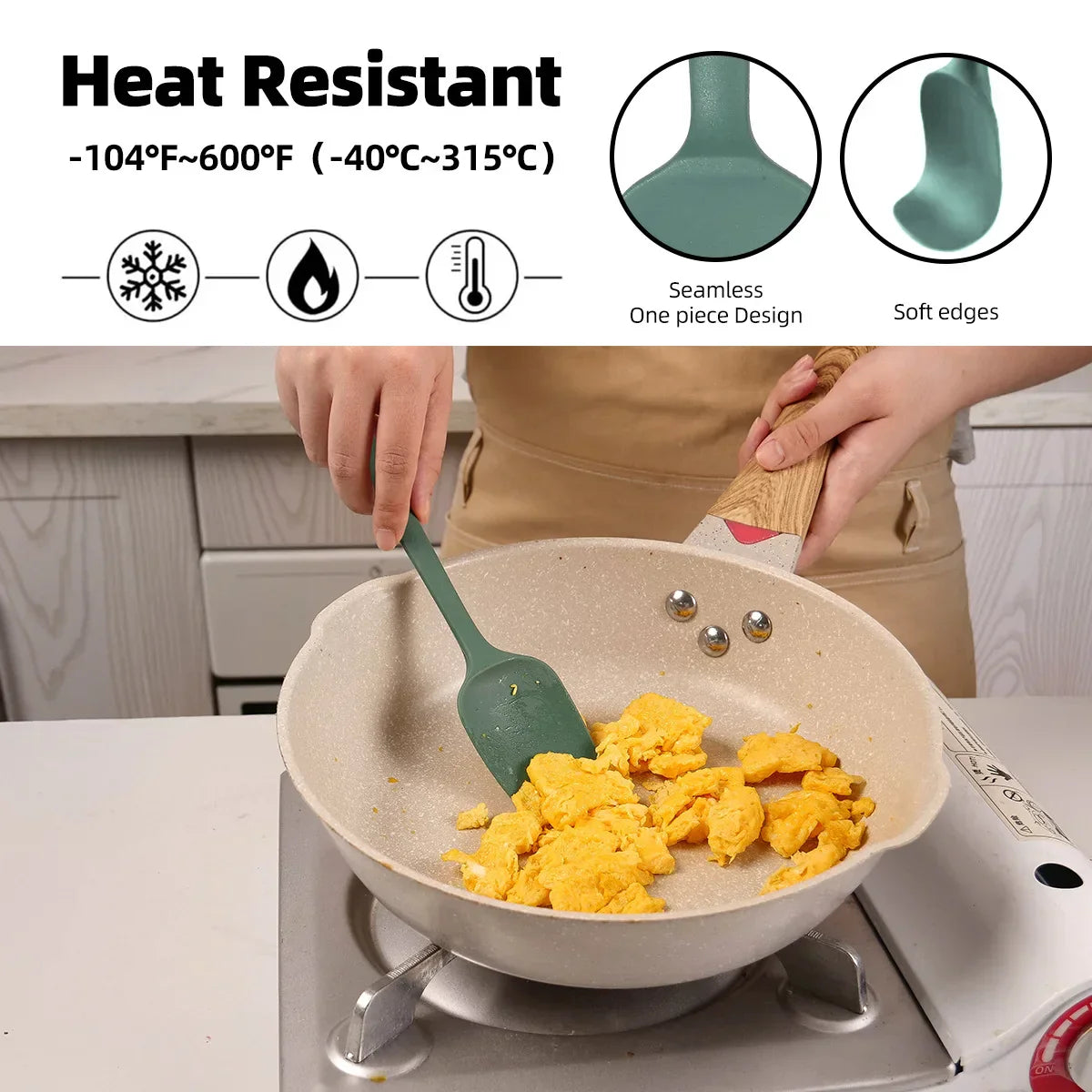 Lirosetta Flex | Siliconen spatelset hittebestendig & anti-aanbak – 6/9-delige bakaccessoires