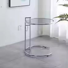 Solvane - Glazen Salontafel Met RVS Onderstel