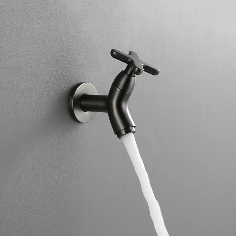 Ottone Flow | Luxe Messing Wandkraan – Modern Design – Koud Water – G1/2" Aansluiting