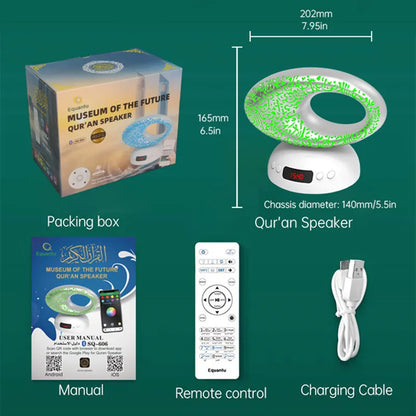 Quran Speaker Muslims LED Time Display Azan Remote Control With Surah Verses and Sooting Lamp Light Ramadan Gift Dropshipping