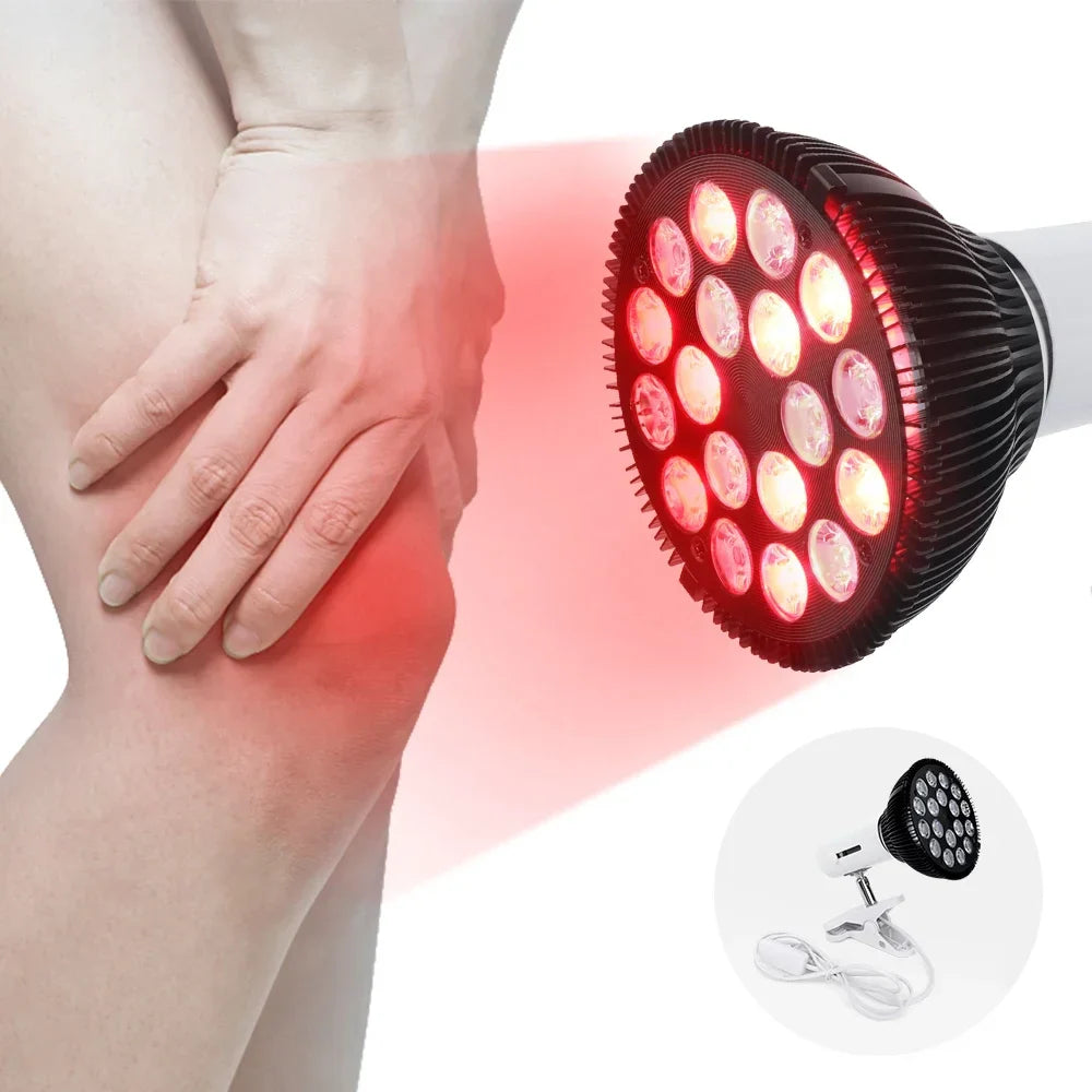 Red Light Therapy Lamp For Face 54W 660nm & 850nm Infrared Light Therapy Device For Muscle Joint Pain Relief Skin Health Tools