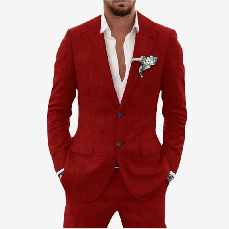 Ensemble blazer et pantalon deux pièces pour homme