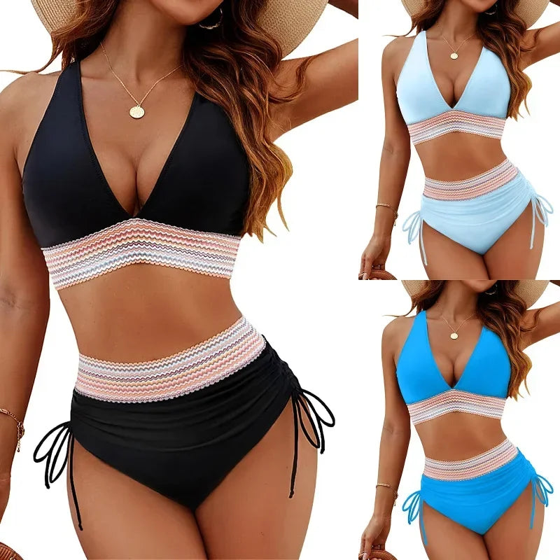 Greta™ – High-Waisted Tummy Control Bikini Set