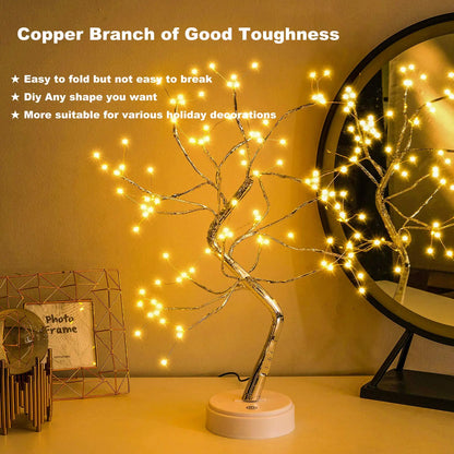 Auralyn – 108 LED Bonsai Tafellamp met Afstandsbediening en USB