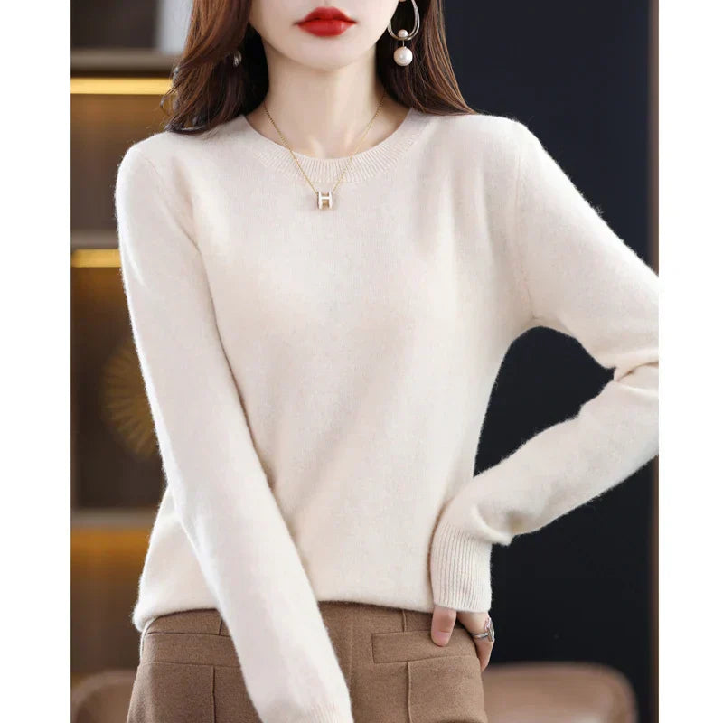 Lysandra – Women’s 100% Cashmere Crew Neck Sweater
