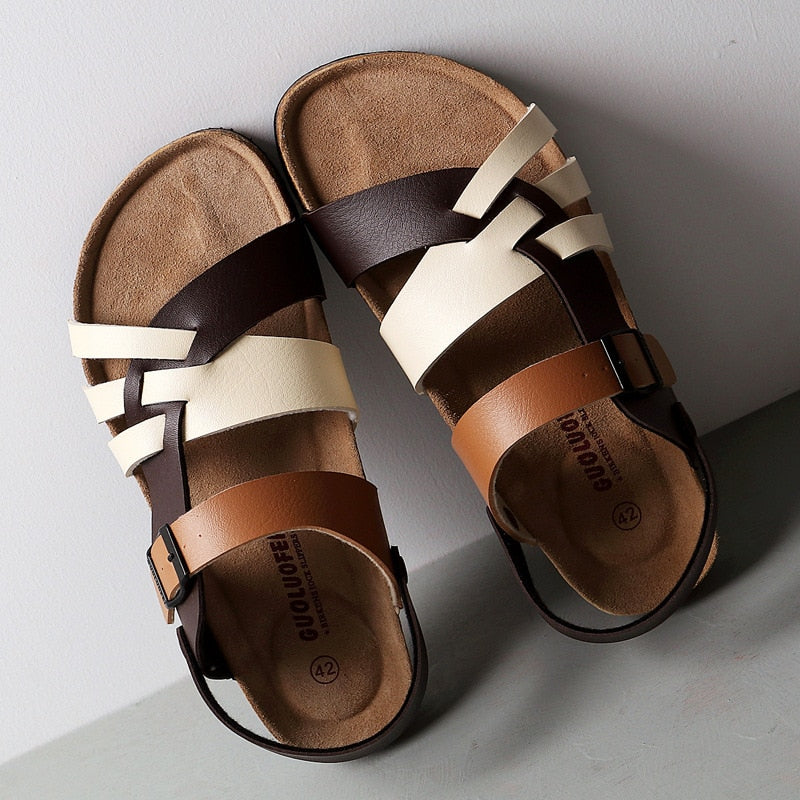 Sandales Femme Kim – Sandales en Cuir avec Semelle Confortable & Design Intemporel pour Tous les Jours