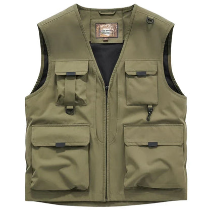 Mason | Multi Pocket Zip Front Utility Vest