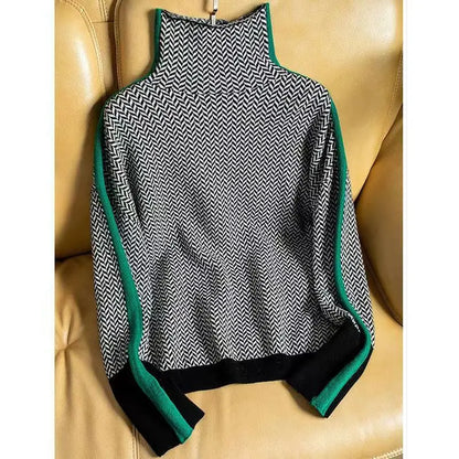 Bella | Women Luxe Herringbone golf sweater