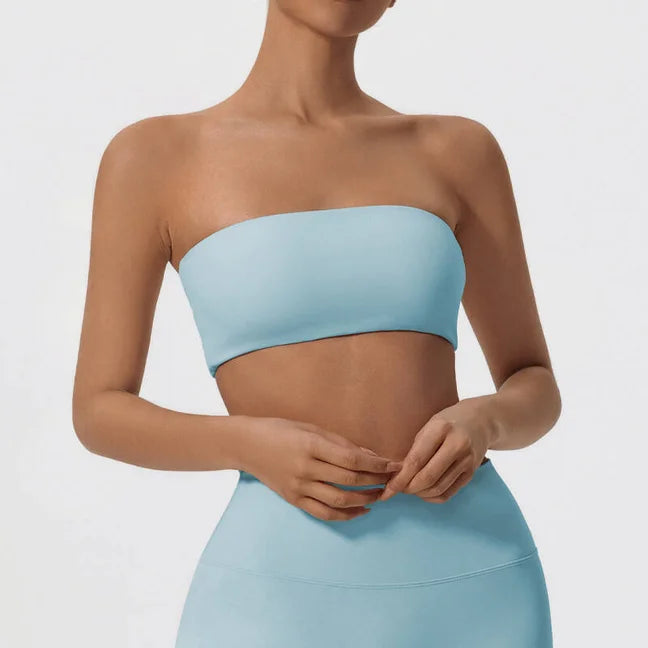 Strapless  Sports Bra Gym Top Women Quick-Drying Yoga Clothes Women Tube Top Fitness Chest Wrap Underwear Workout Bra Female