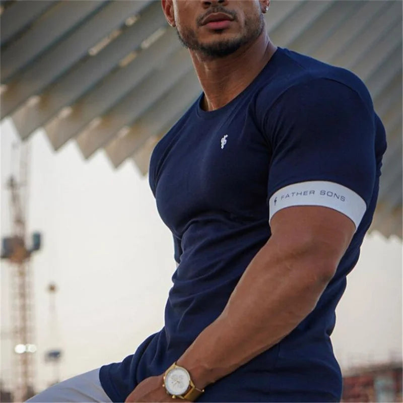 Cotton Muscle Fit T-Shirt with Contrast Trim Spring Essential