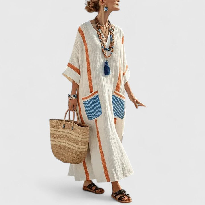 Women's Loose Fit Pocket Maxi Dress