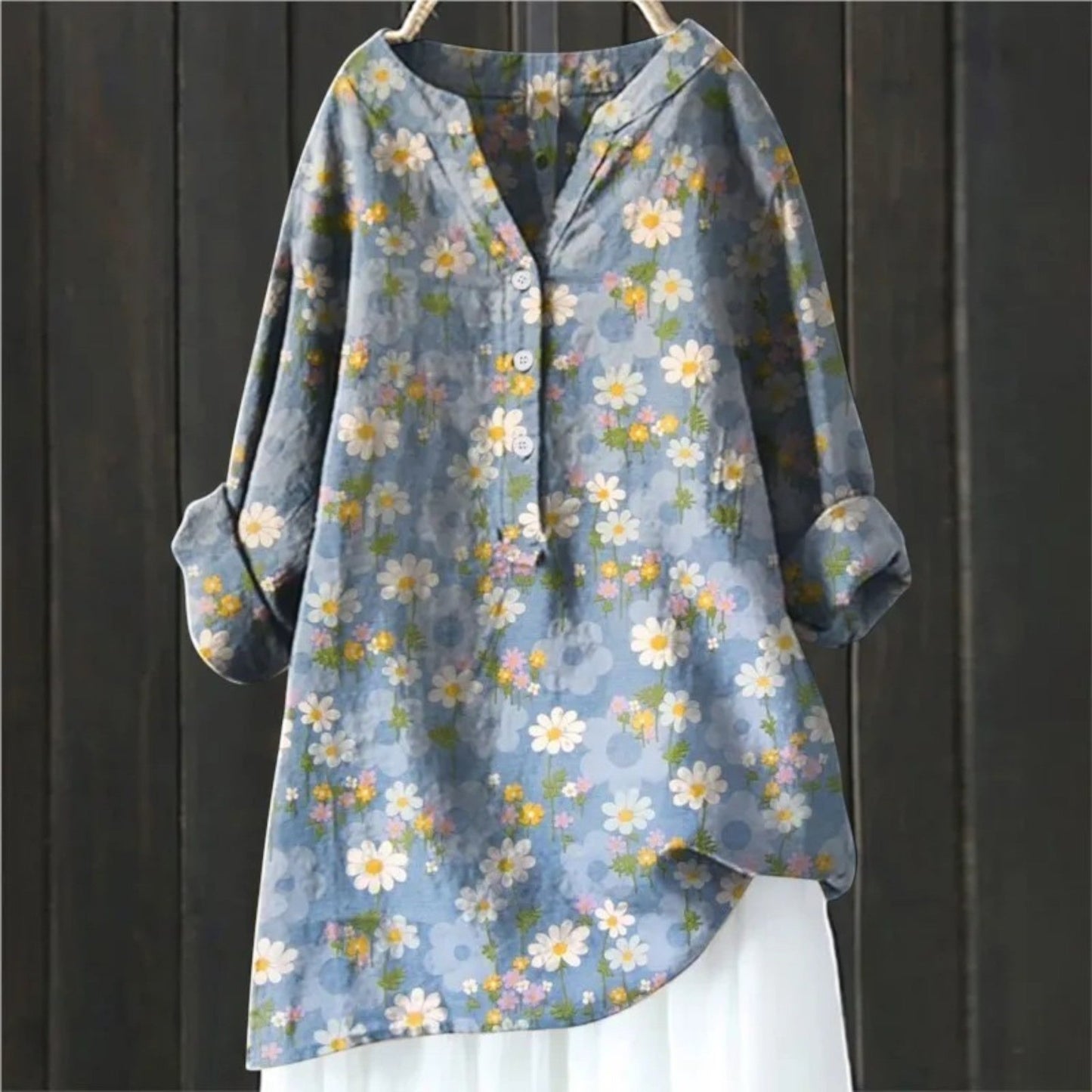 Coralie | Camicetta Floreale Con Scollo A V Da Donna | Manica Lunga