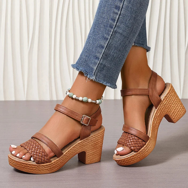 Deborah | Woven Platform Sandals - Image 7