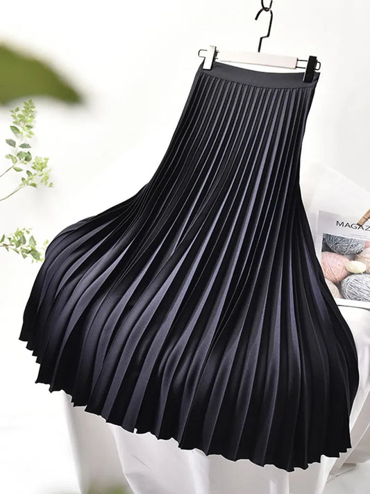 Janna| Damska Elegancka Plisowana Spódnica Midi