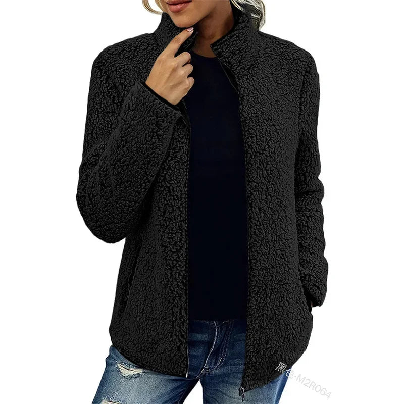Kerina | Zachte fleecejas voor dames – Warme casual jas voor buiten