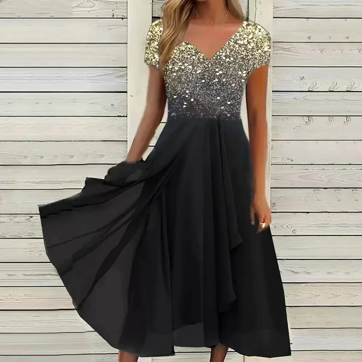 Robe de soirée à motif floral