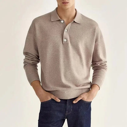 Callan | Men z długim rękawem casual Knit Polo koszula