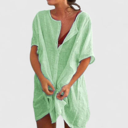 Lydia | Womens Loose Button Beach Cover Up Shorts