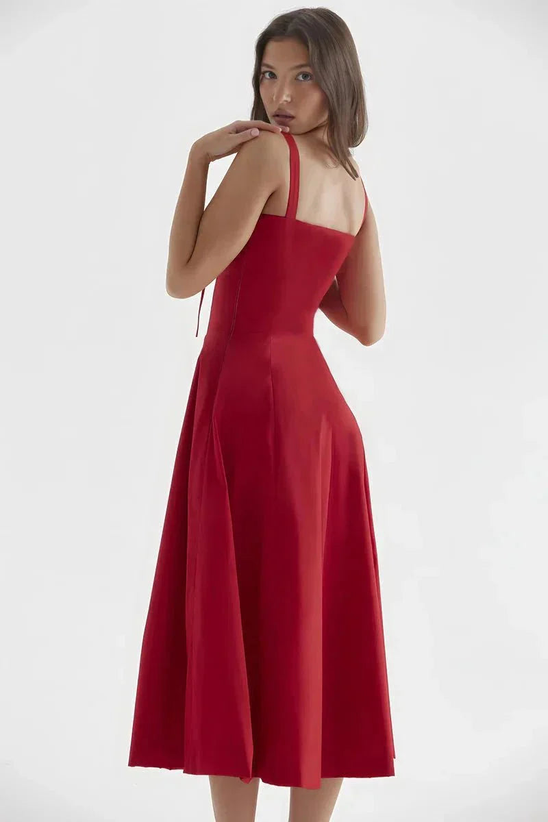 Damen Sommer Trägerkleid | Midi