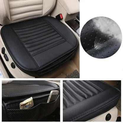 Luxora Ergonomic Car Seat Cover - Universal Fit Back Support Breathable PU Leather