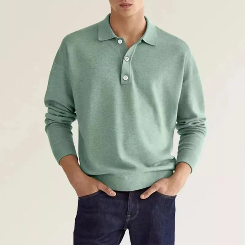 Callan | Men z długim rękawem casual Knit Polo koszula