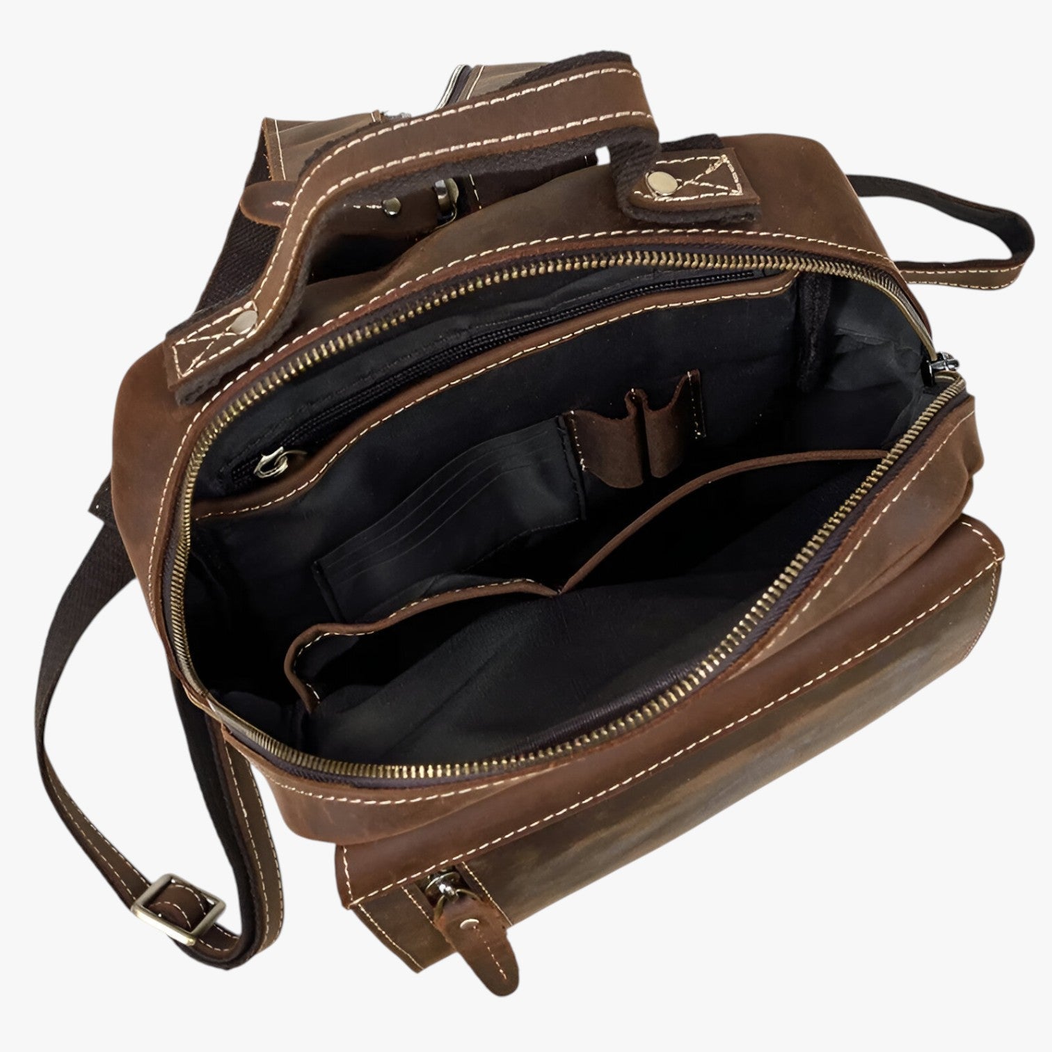 Jake | Vintage læder rygsæk med dobbelt anvendelse - - bags - {{ product_tags }