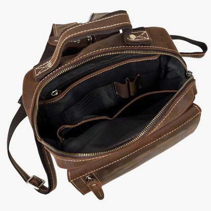 Jake | Vintage læder rygsæk med dobbelt anvendelse - - bags - {{ product_tags }