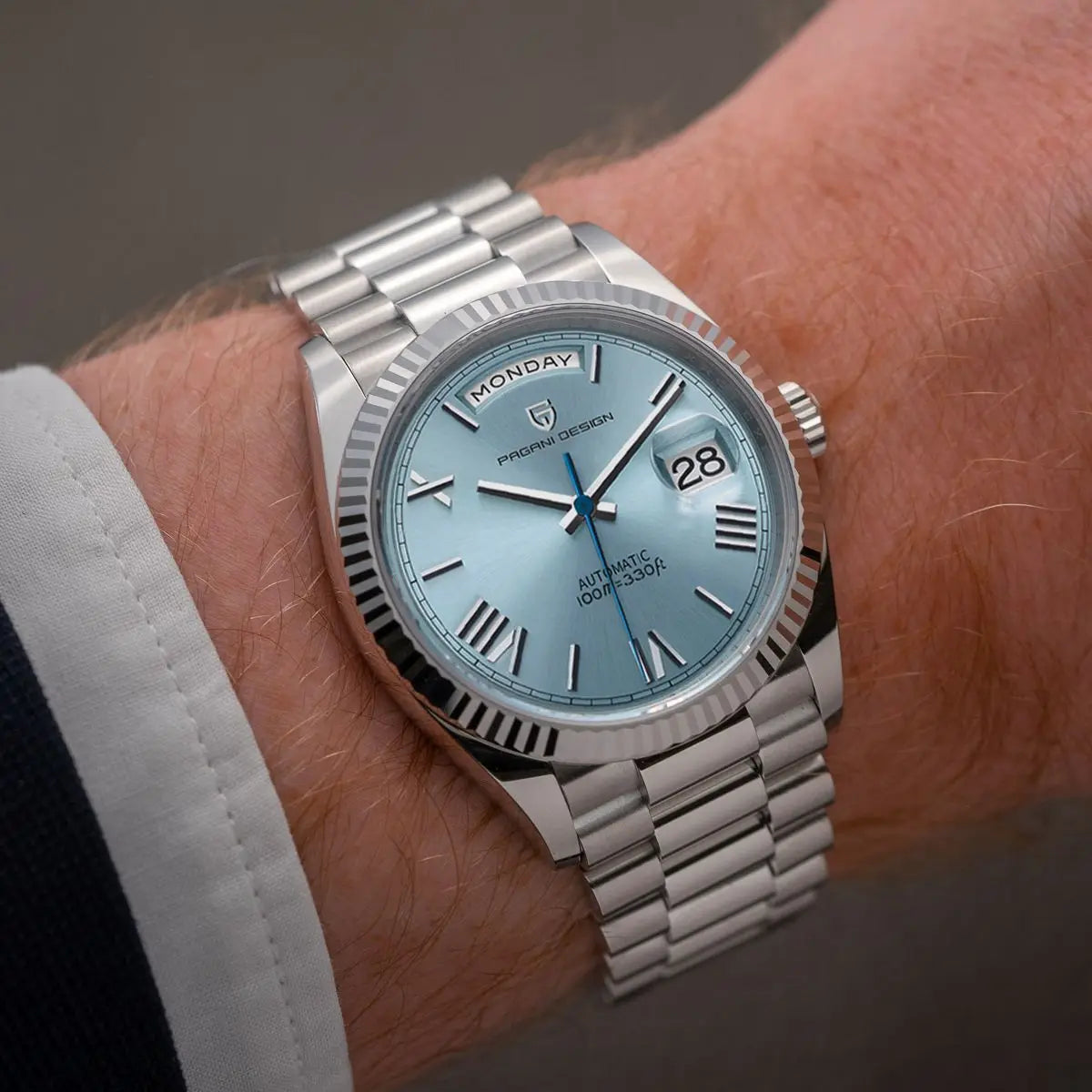 Luxe Heren Automatische Horloge – RVS, zelfopwindend, kalenderfunctie – Stijl voor elke gelegenheid