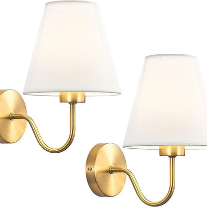 LumaFabrica – Nordic Wandleuchte mit Stoffschirm