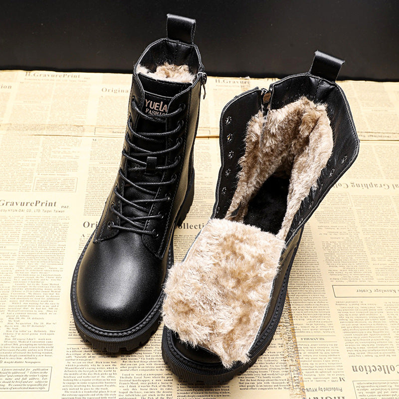 Schwarze Gefütterte Stiefel Für Damen