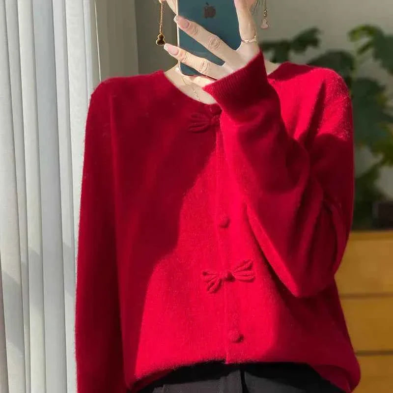 BELLA™ – Eleganter Cardigan mit Schleifen-Detail