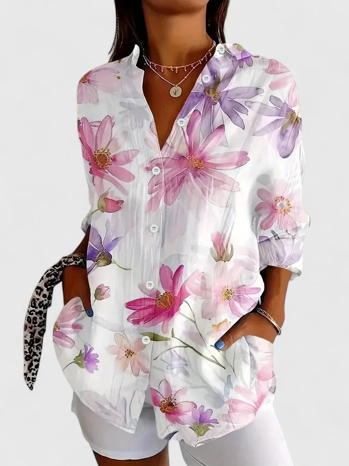 TCF Silk Blouse Tailored Lightweight Elegant