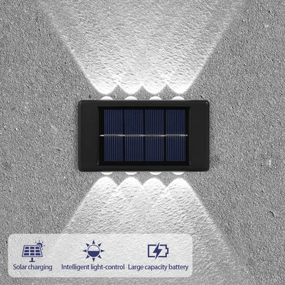 LED Solar Wall Lamp Outdoor Waterproof Up and Down Luminous Lighting Garden Decoration Solar Lights Stairs Fence Sunlight Lamp