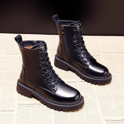 Schwarze Gefütterte Stiefel Für Damen