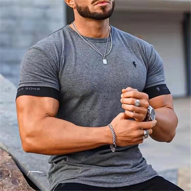 Cotton Muscle Fit T-Shirt with Contrast Trim Spring Essential
