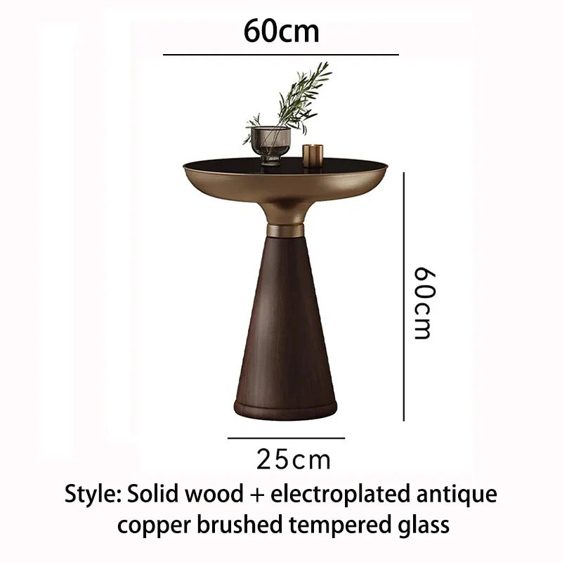 Solvaynne - Nordic Ronde Houten Salontafel Luxe Design