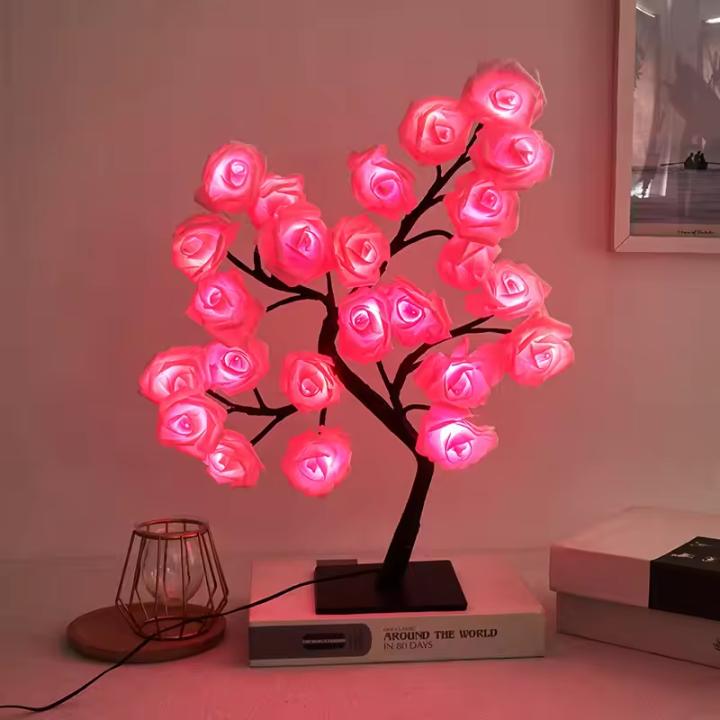 Rosenbaum-Nachtlicht mit LED-Beleuchtung
