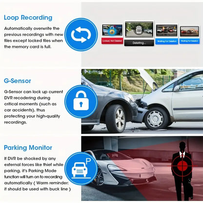 DualSight® Pro by JV Auto – Dash Cam & Touch Screen Infotainment System | 4K UHD Front & 1080P Rear Cameras | Wireless & Wired – CarPlay & Android Auto Compatible